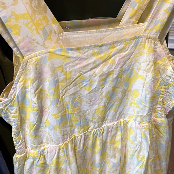 The Nines by HATCH Tank Maternity Dress Yellow Floral - Picture 3 of 6